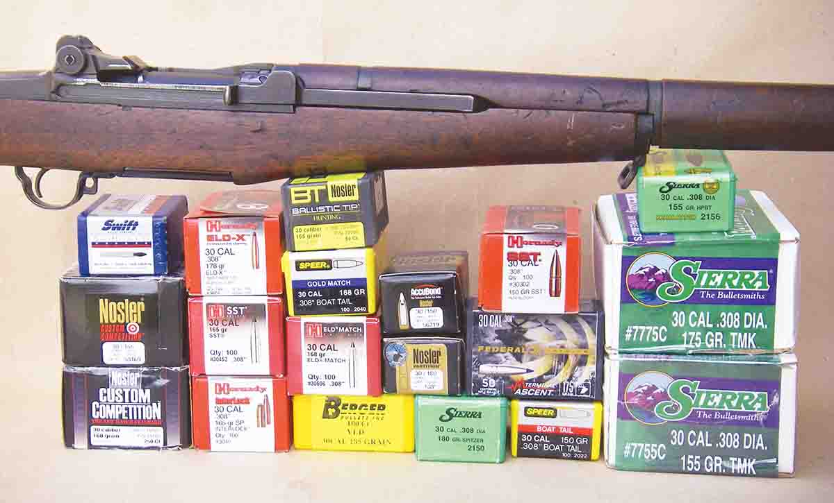 The M1 Garand remains widely popular among civilians and is used in match competitions, hunting and recreational shooting. As a result, data was developed using a variety of match and hunting bullets.